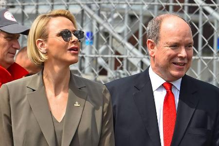Fürstin Charlène und Fürst Albert beim Formel-1-Rennen in Monte Carlo