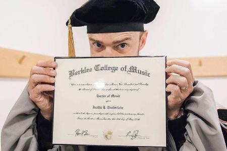 Justin Timberlake ist stolzer Ehrendoktor