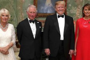 Prinz Charles und Herzogin Camilla waren bei Donald Trump im Haus des US-Botschafters in London zu Gast