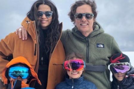 Camila Alves, Matthew McConaughey und ihre drei Kinder frieren im Yellowstone Park