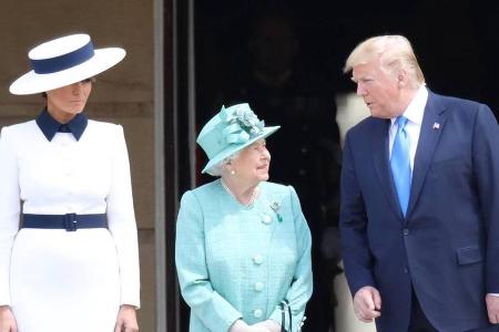 Donald Trump und seine Frau Melania bei der Queen zu Gast