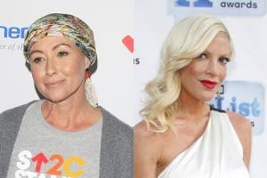 Den "Beverly Hills, 90210"-Stars Shannen Doherty (links) und Tori Spelling wurde jahrelang eine Feindschaft nachgesagt