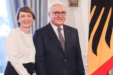 Elke Büdenbender und Frank-Walter Steinmeier im Schloss Bellevue