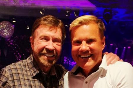 Dieter Bohlen (r.) mit der Action-Legende Chuck Norris