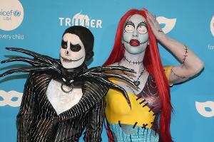 Akkurat verkleidet: Als die Hauptfiguren aus dem Film "Nightmare Before Christmas"