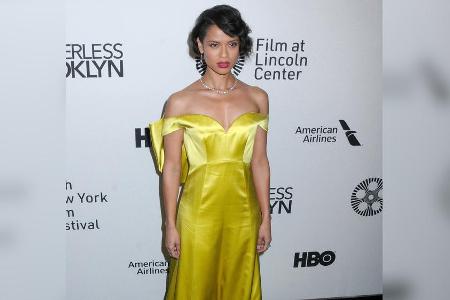Schauspielerin Gugu Mbatha-Raw modisch beim New York Film Festival