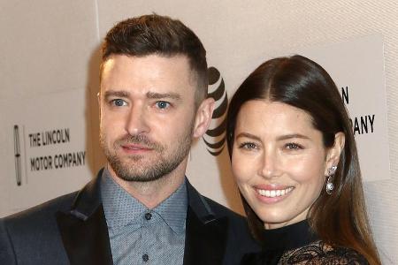 Justin Timberlake und seine Ehefrau Jessica Biel bei einer Filmpremiere 2016
