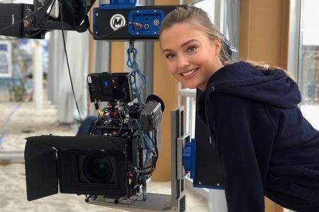Lilly Krug am Set der ZDF-Produktion 