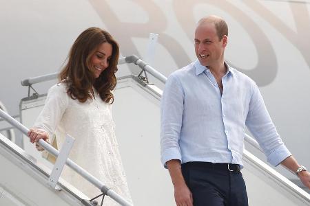 Bei ihrer Ankunft in Lahore lachte für Prinz William und Herzogin Kate noch die Sonne