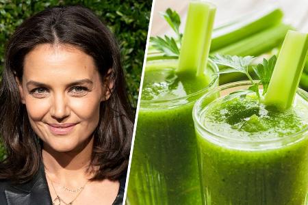 Katie Holmes macht kein Geheimnis daraus, dass sie Fan von Selleriesaft ist