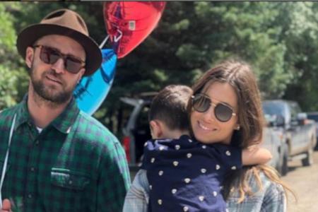 Jessica Biel glücklich mit ihrer Familie am 4.Juli