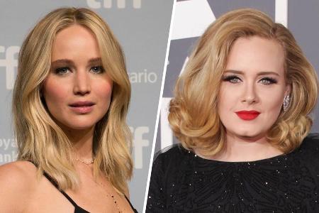 Jennifer Lawrence (links) und Adele verbindet eine enge Freundschaft