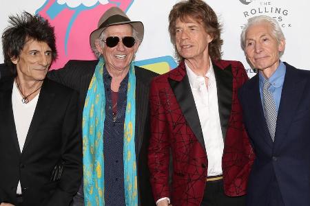 Ronnie Wood, Keith Richards, Mick Jagger und Charlie Watts (v.l.) von den Rolling Stones