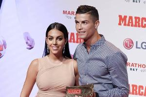 Cristiano Ronaldo mit seiner Lebensgefährtin Georgina Rodriguez