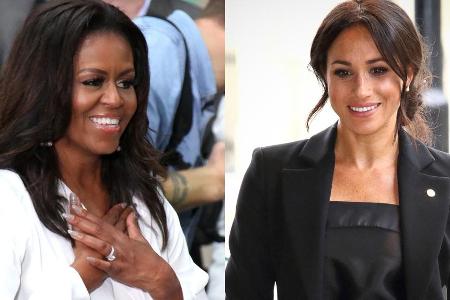 Michelle Obama (l.) hat Herzogin Meghan ein Interview für die 