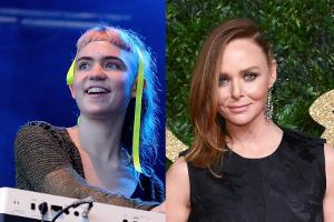 Stella McCartney holt sich Sängerin Grimes (l.) mit ins Boot