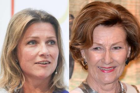 Prinzessin Märtha Louise (l.) gratulierte ihrer Mutter, Königin Sonja von Norwegen, zum Geburtstag