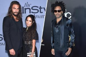 Lisa Bonet ist inzwischen mit Jason Momoa glücklich, mit dem sich auch Lenny Kravitz (r.) gut versteht