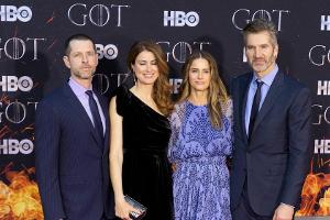D.B. Weiss mit seiner Ehefrau Andrea Troyer (l.) und David Benioff an der Seite seiner Frau Amanda Peet
