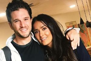 Salma Hayek Arm in Arm mit "Jon Schnee"-Darsteller Kit Harington