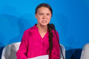 Greta Thunberg während des UN-Klimagifels in New York
