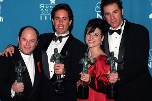 Mehrfach ausgezeichnete Sitcom: Jerry Seinfeld (Mitte) und seine "Seinfeld"-Costars bei den Screen Actors Guild Awards 1997
