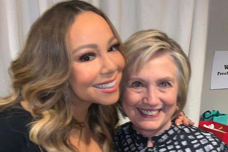 Mariah Carey (l.) trifft Hilarry Clinton