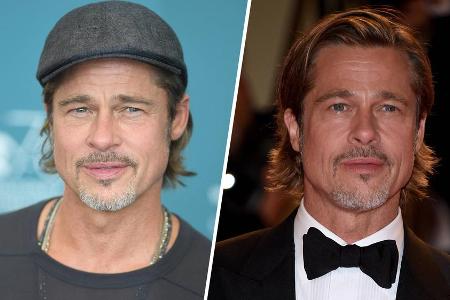 Venedig Film Festival: Brad Pitt bei seiner Ankunft (l.) und auf dem roten Teppich