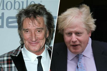 Rod Stewart (li.) hat Boris Johnson eher beiläufig gratuliert