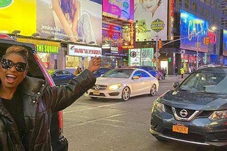 Jennifer Hudson am Times Square in New York City