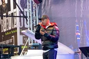 Will Smith beim "World's Big Sleep Out" am New Yorker Times Square