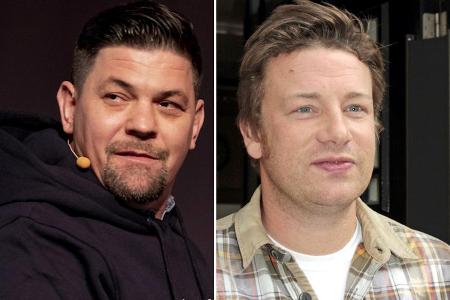 Tim Mälzer (li.) will sich mit Jamie Oliver duellieren