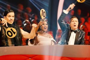 Die Juroren Jorge Gonzalez (l.), Motsi Mabuse und Joachim Llambi.