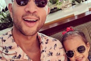 John Legend mit seiner Tochter Luna