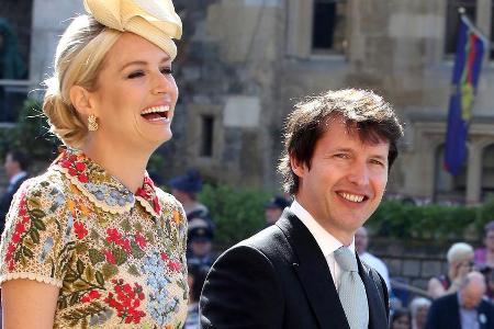 James Blunt und seine Ehefrau, Sofia Wellesley, bei der Hochzeit von Meghan Markle und Prinz Harry im Mai 2018 in Windsor