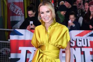 Amanda Holden strahlte in einer goldenen Abendrobe