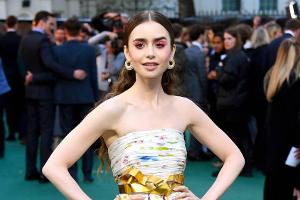 Frühlingshaft und elegant war Lily Collins bei der Premiere von "Tolkien" zu sehen