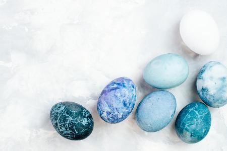 Ostereier kommen in dieser Saison marmoriert daher