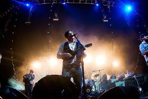 Mumford & Sons auf einem Konzert in Seattle, USA