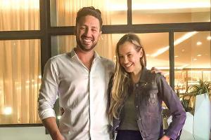 Ex-"Bachelor" Daniel Völz und Designerin Alessandra Meyer-Wölden drückten gemeinsam die Schulbank