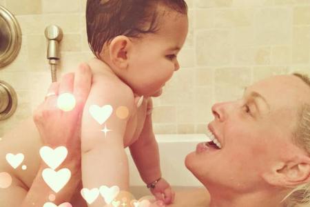 Ist die groß geworden: Diesen Schnappschuss veröffentlichte Brigitte Nielsen auf ihrem Instagram-Profil