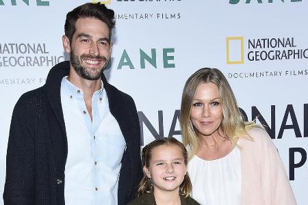 Jennie Garth (r.) mit Tochter Fiona und Ehemann Dave Abrams