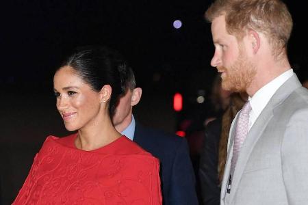 Herzogin Meghan und Prinz Harry bei ihrer Ankunft in Marokko