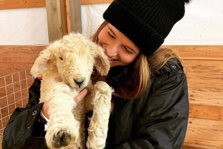 Katherine Schwarzenegger mit Chris Pratts Lamm