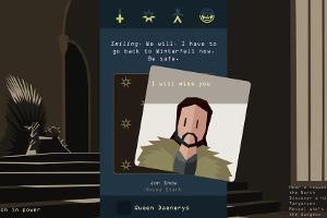 In "Reigns: Game of Thrones" nimmt man mit vielen bekannten Charakteren der Serie auf dem Eisernen Thron Platz. Hier ein Bil...