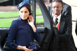 Herzogin Meghan auf dem Weg zur Hochzeit von Prinzessin Eugenie