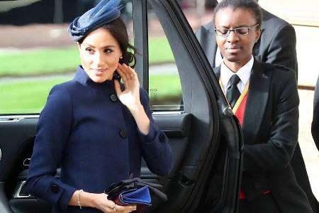 Herzogin Meghan auf dem Weg zur Hochzeit von Prinzessin Eugenie