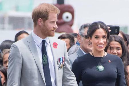Prinz Harry und Herzogin Meghan während eines Termins in Neuseeland