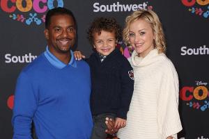 Alfonso Ribeiro mit seinem Sohn Alfonso Lincoln und seiner Frau Angela