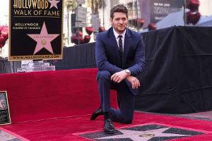 Michael Bublé und seine Stern auf dem Walk of Fame